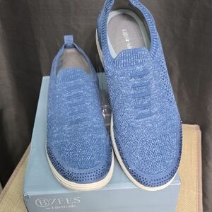 Bzees Blue Casual Knit Sneakers